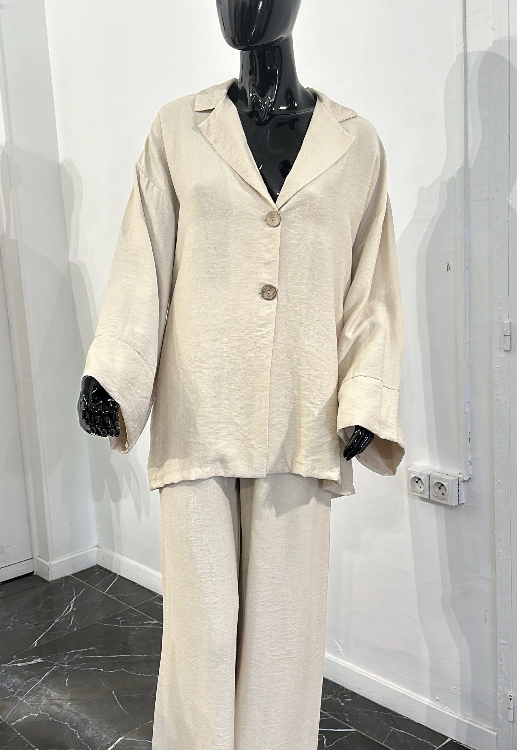 Ensemble pantalon Lin Beige