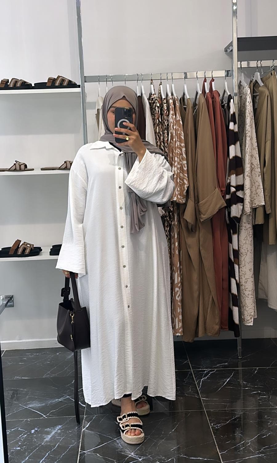 Robe chemise Blanc