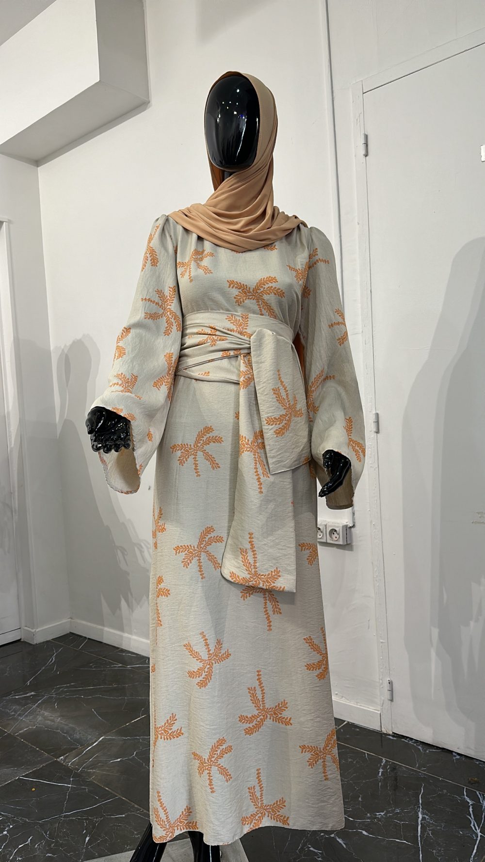 Robe à motifs Lin ORANGE