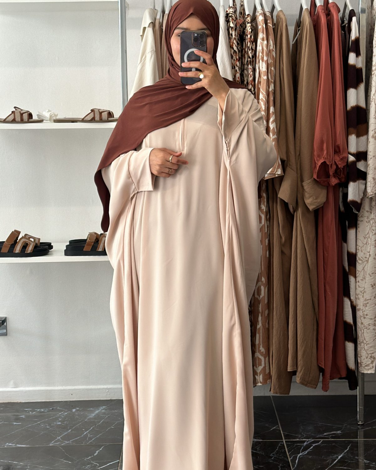 Abaya Saoudienne Beige