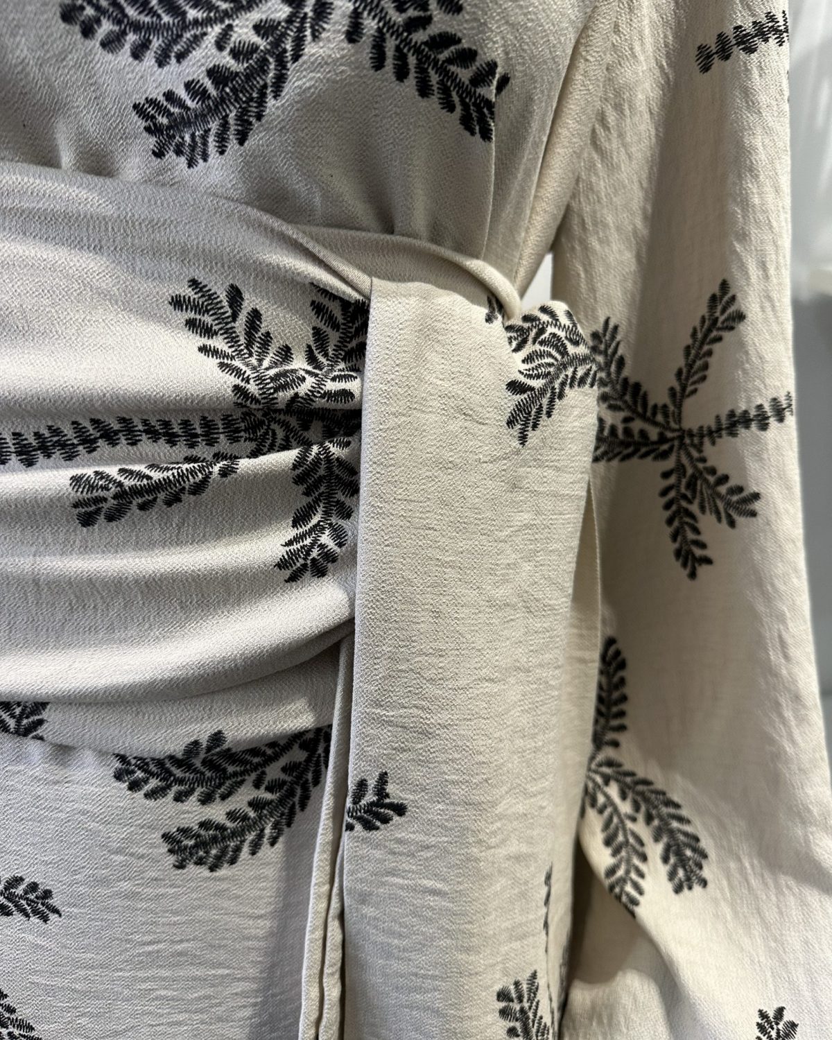Robe à motifs Lin BEIGE