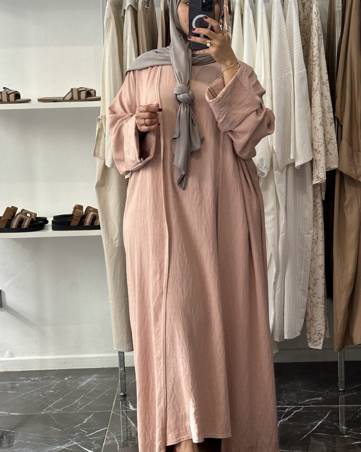 Ensemble Kimono Lin Rose